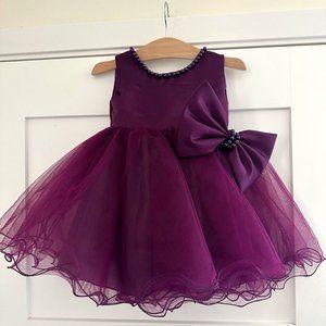 Baby Girls Ruffle Lace Backless Pageant Wedding Party Flower Dress 18-24 M